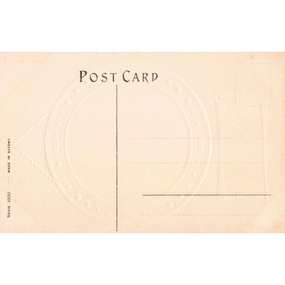 Antique 1910 Easter Postcard Rocked in the Cradle of the Deep Saxony Embossed VG - Picture 2 of 2